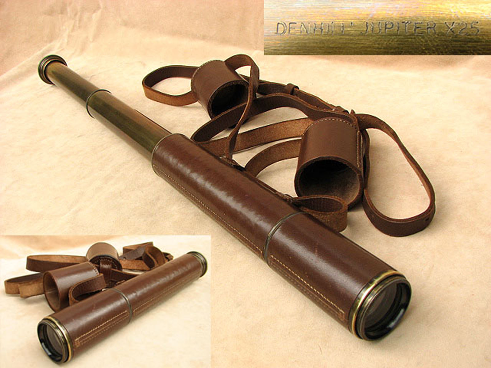 Denhill de Luxe 3 draw field telescope made by Broadhurst Clarkson
